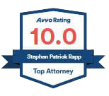 Avvo Rating 10.0 Stephen Patrick Rapp Top Attorney